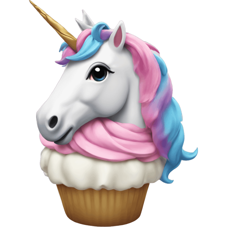 Unicorn cupcake  emoji