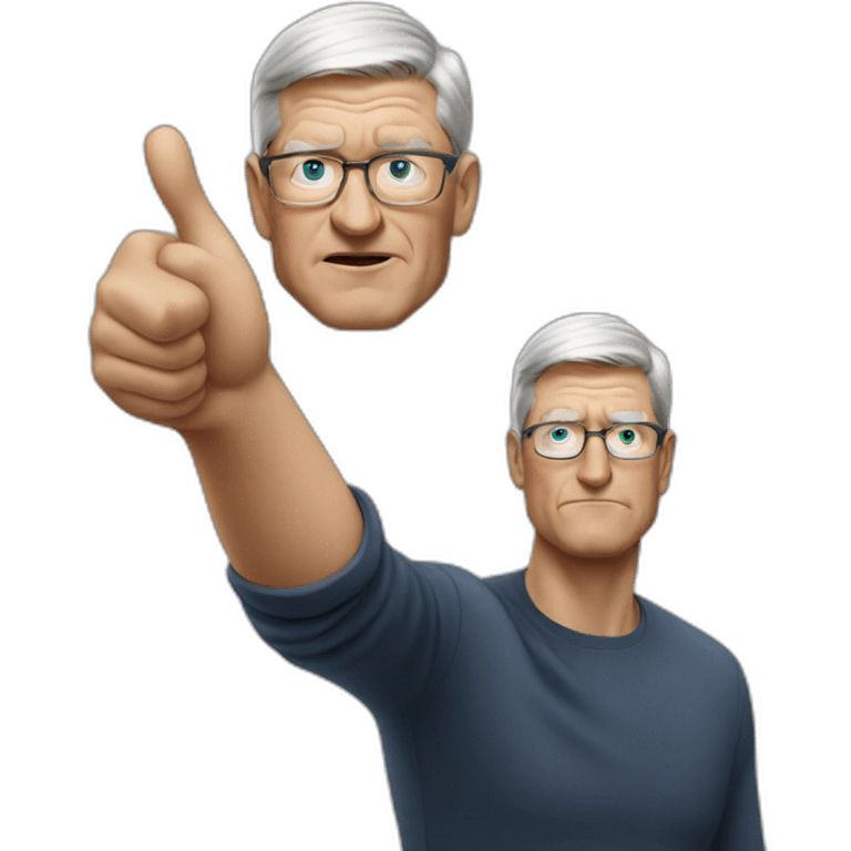 Tim Cook thumbs down emoji