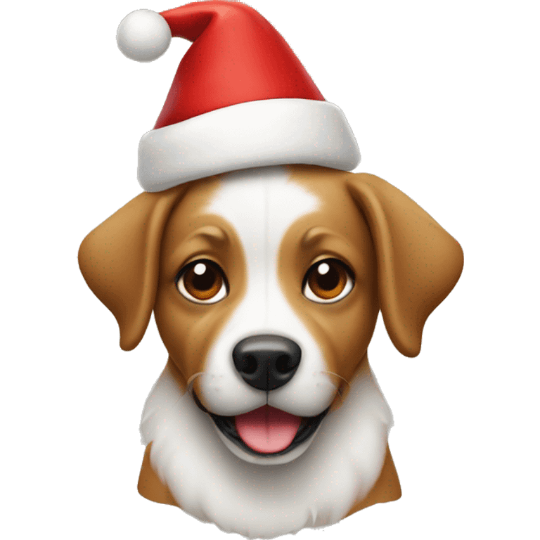 Dog with santa hat emoji