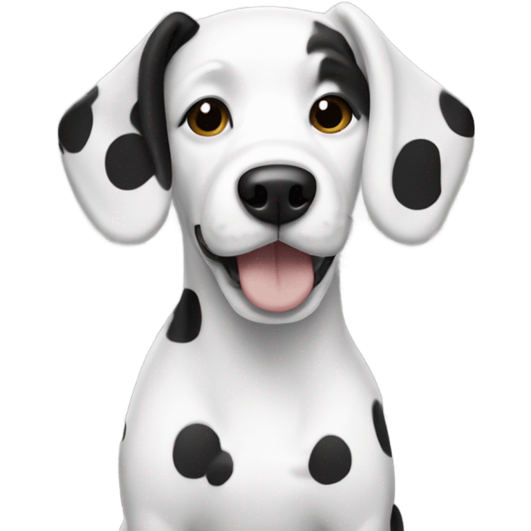 dog with black and white pattern emoji