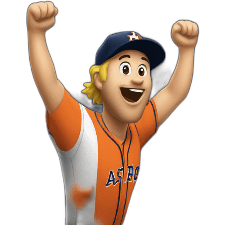 Houston Astros fan cheering emoji