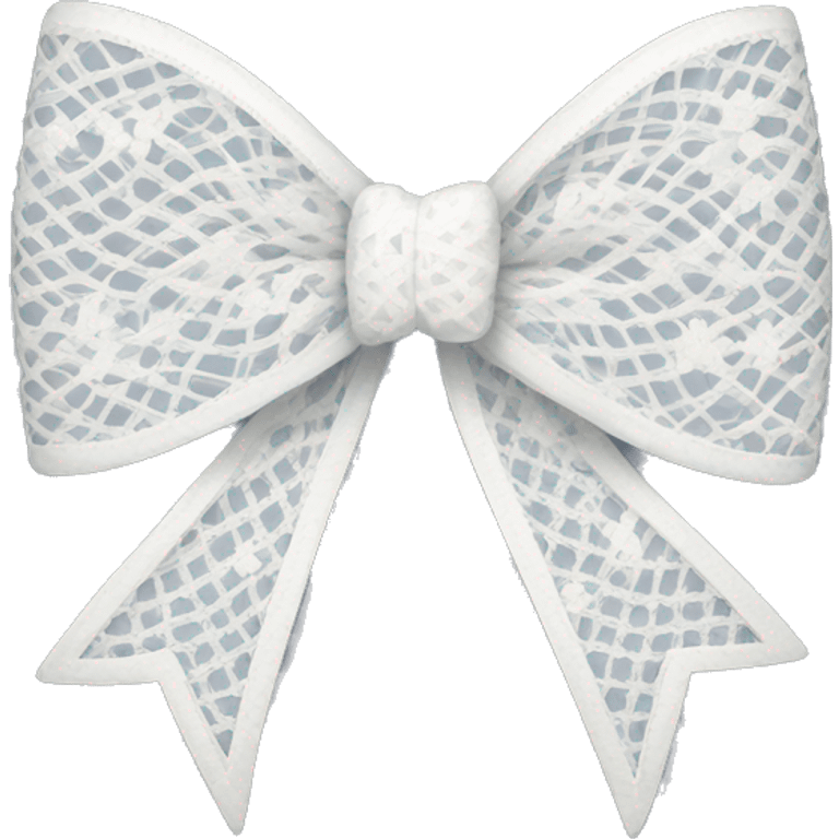 white lace bow emoji