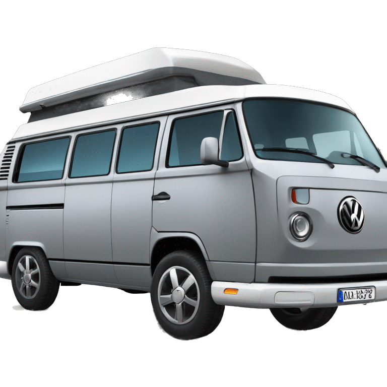 VW T5 Aufstelldach camping bus VW grey from left site emoji