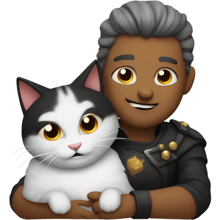 villain petting cat  emoji