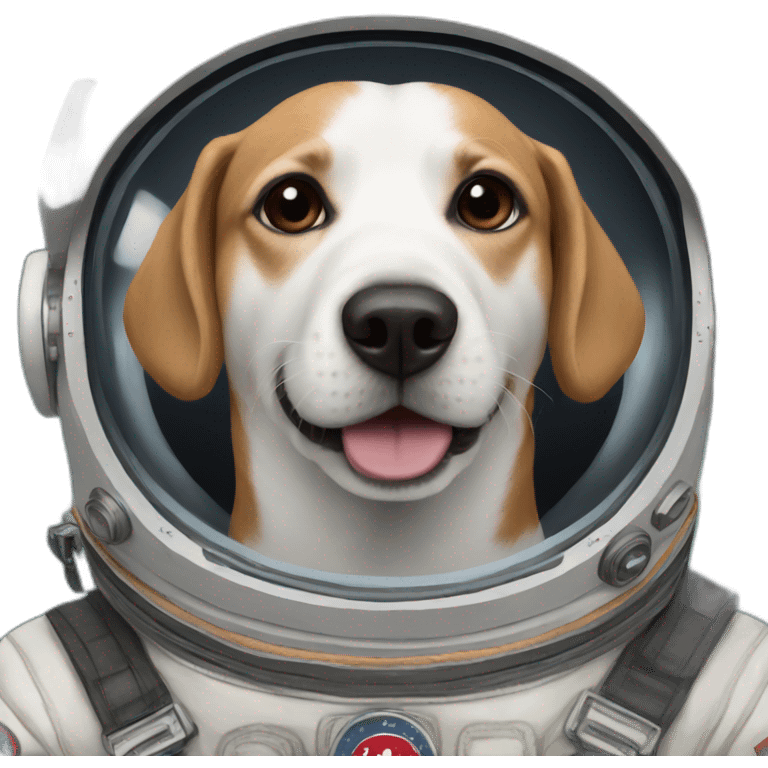 Dogs as if they were astronauts emoji