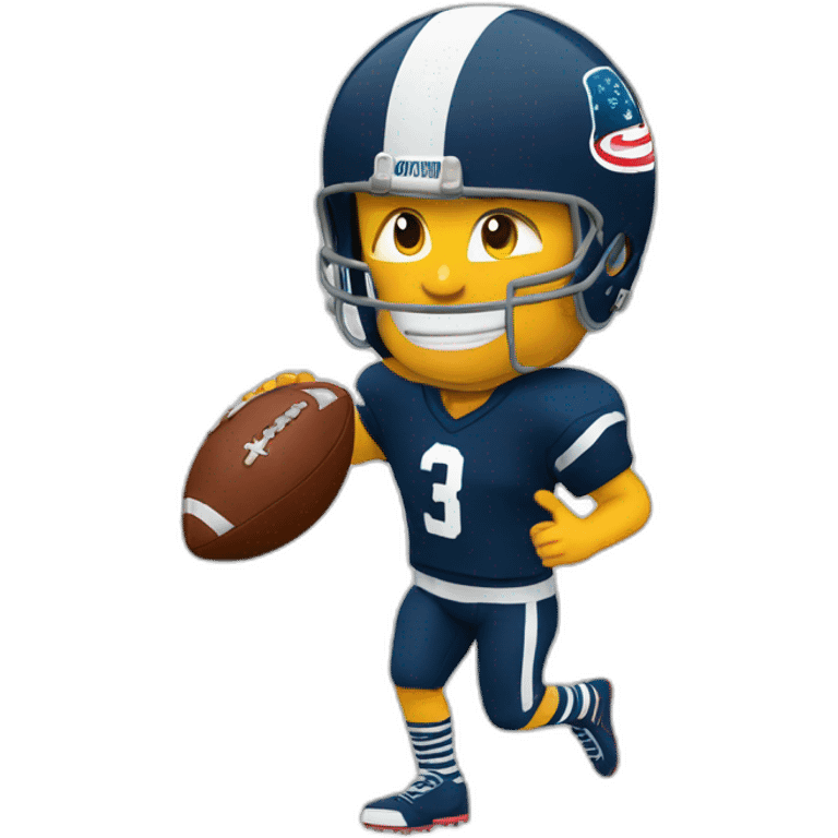 quarterback with striped knee socks throwing emoji