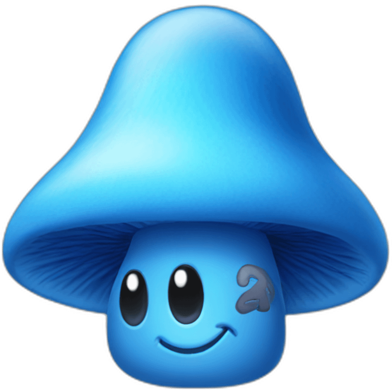 Blue mushroom hat emoji