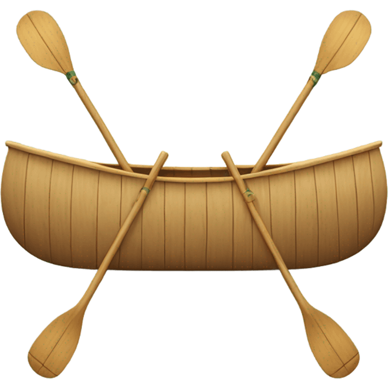 One canoe paddle with multiple helping hands reaching toward it emoji