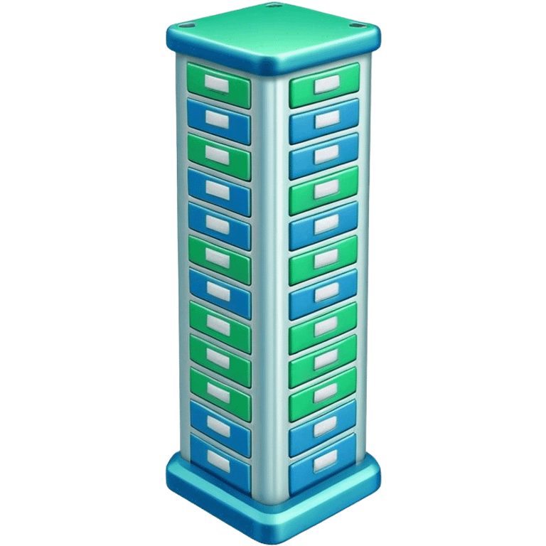 Data and code travelling into a database tower emoji