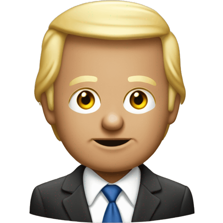 Mijn contact Jitze als aap de gillend weg rent van Trump emoji