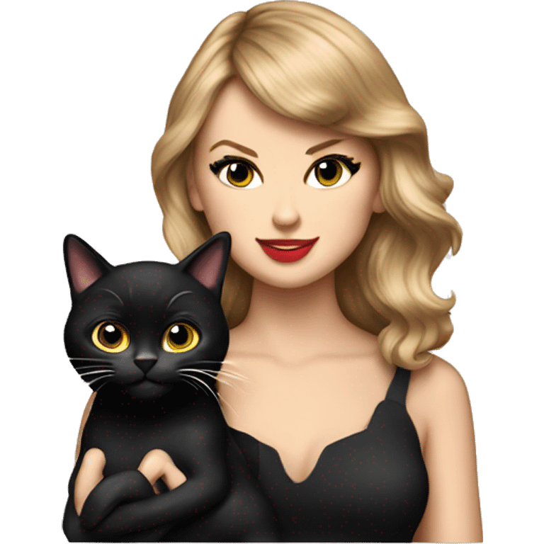 Taylor swift with a pussycat emoji