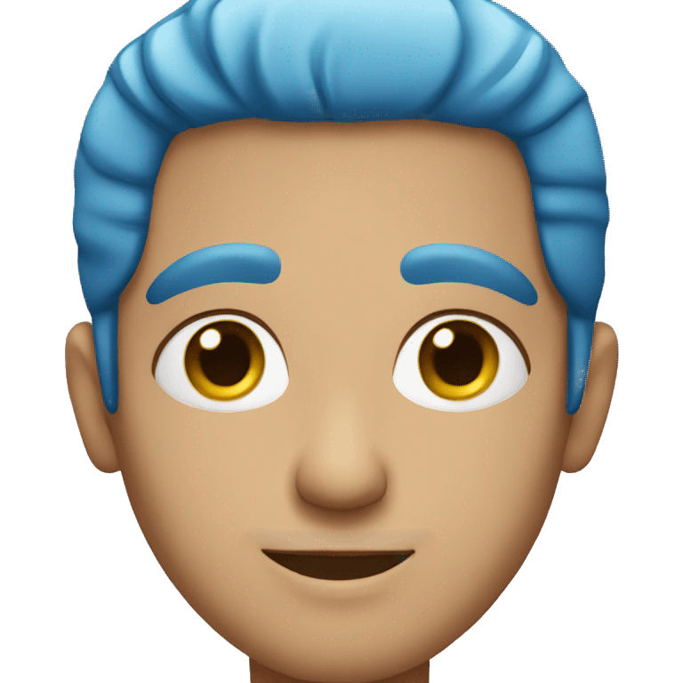 arabic man with blue hair, no moustache emoji