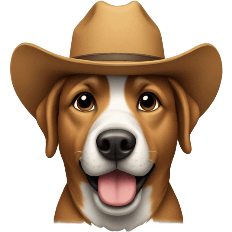 Dog with cowboy hat emoji