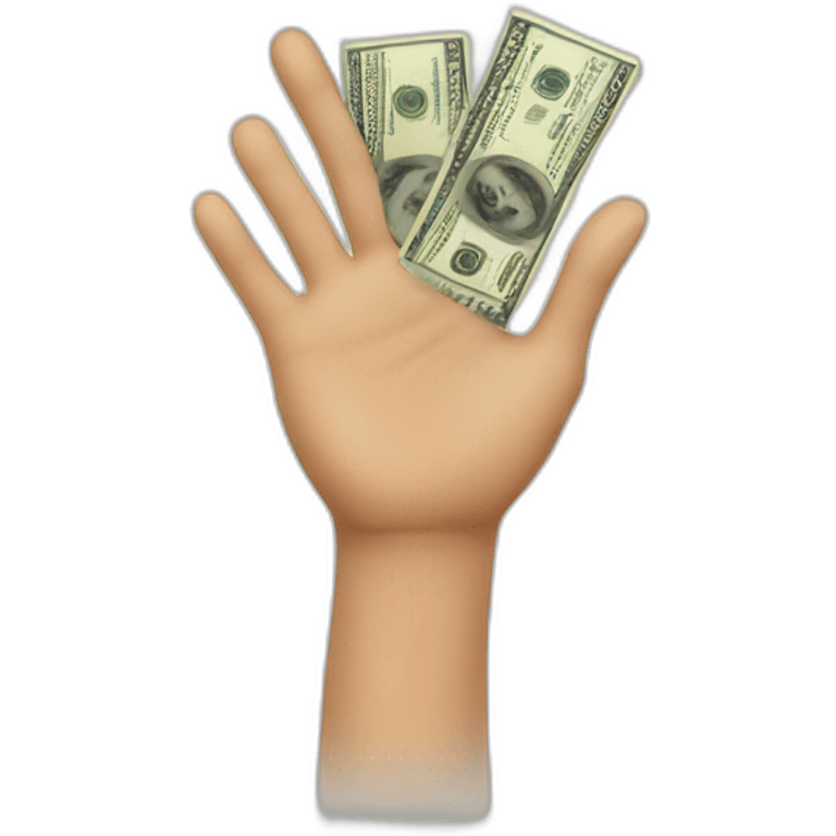 Hand which having more money emoji