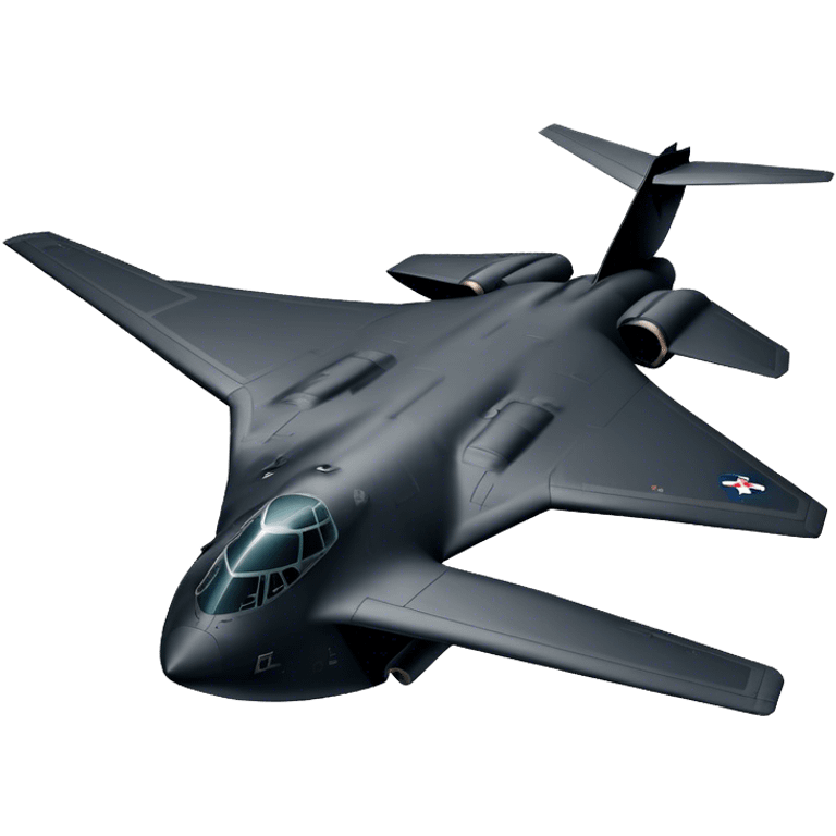 Military Bomber - B-2 Spirit - Northrop Grumman (Model Year: 2021) (Iconic colour: Stealth black) emoji