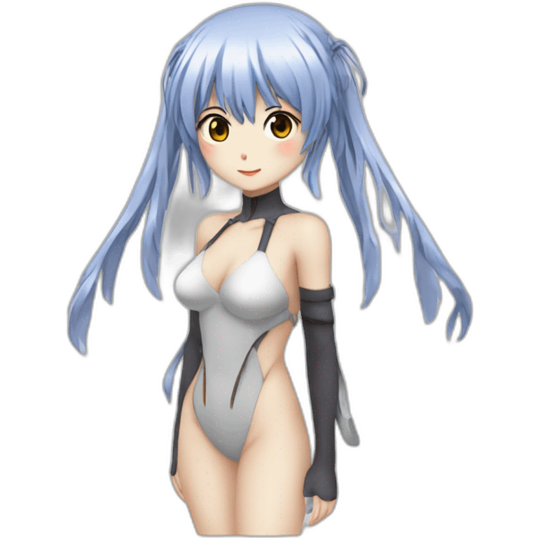 rei ayanami nue, full body emoji