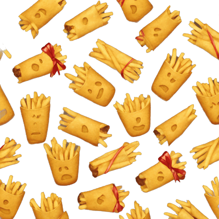 Fries with a bow emoji