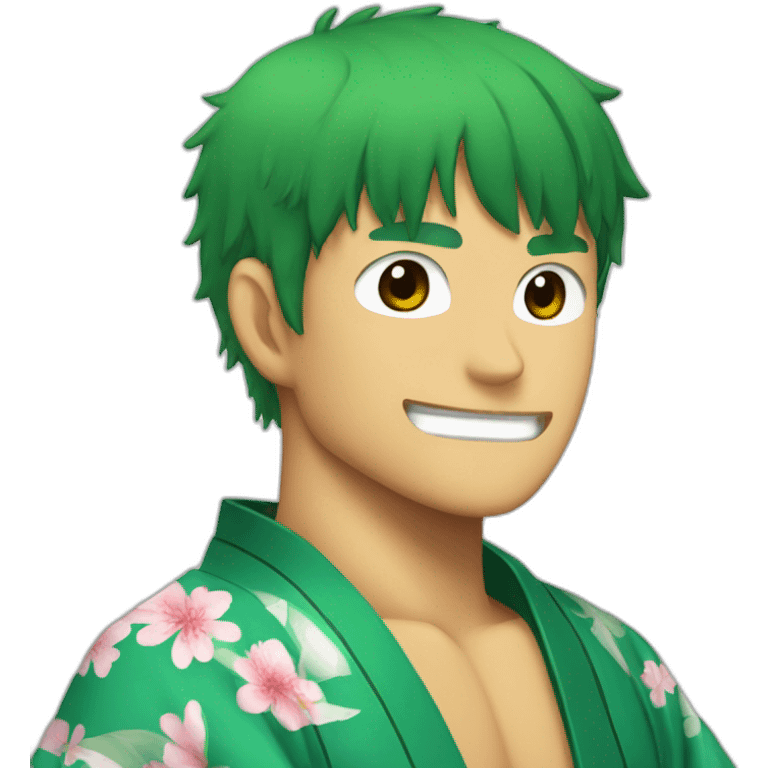 Zoro wearing Kimono emoji