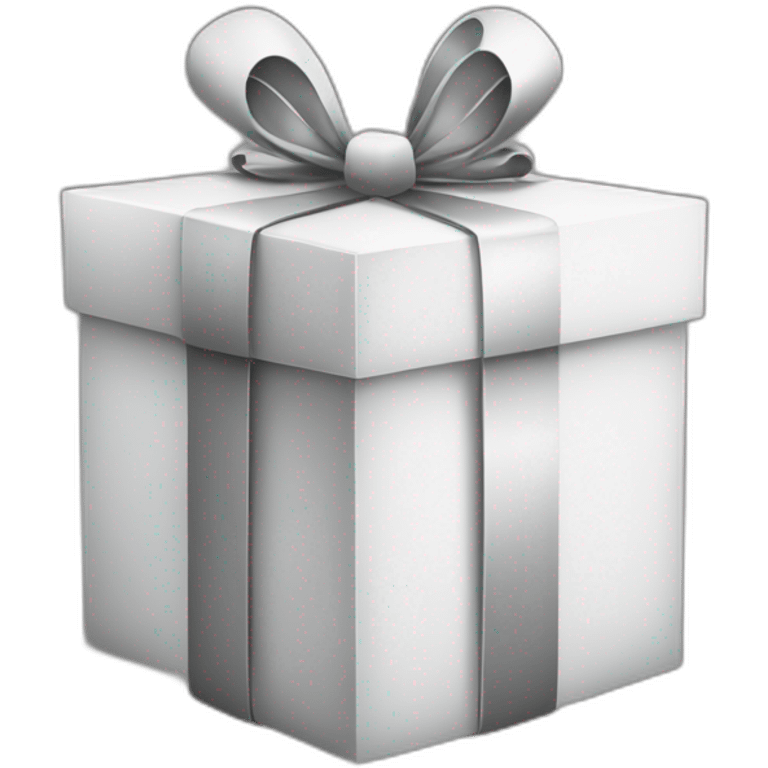 christmas gift black and white emoji