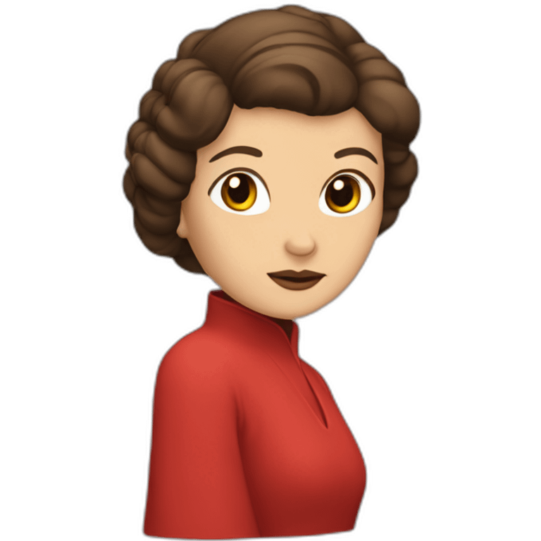 leia with a red shirt emoji