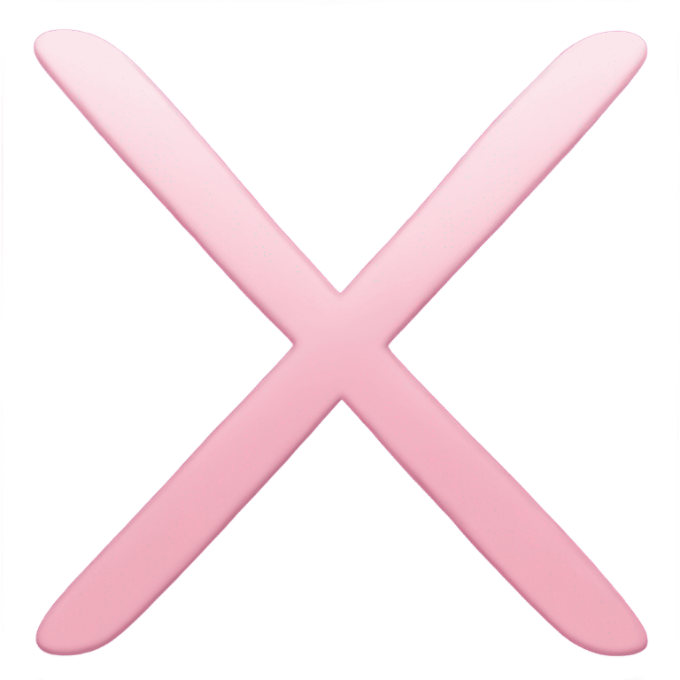 minimalistic pink x icon emoji