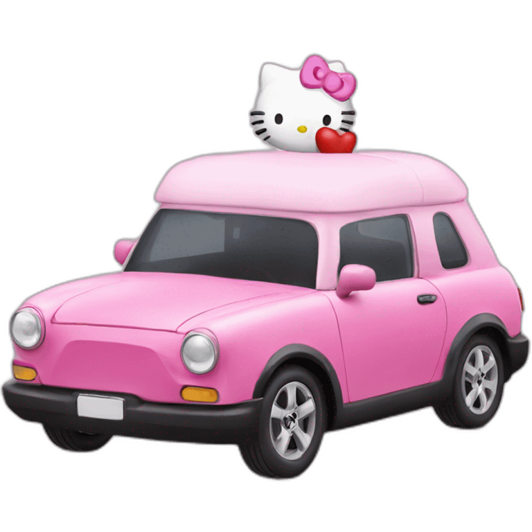 Hello kitty car emoji