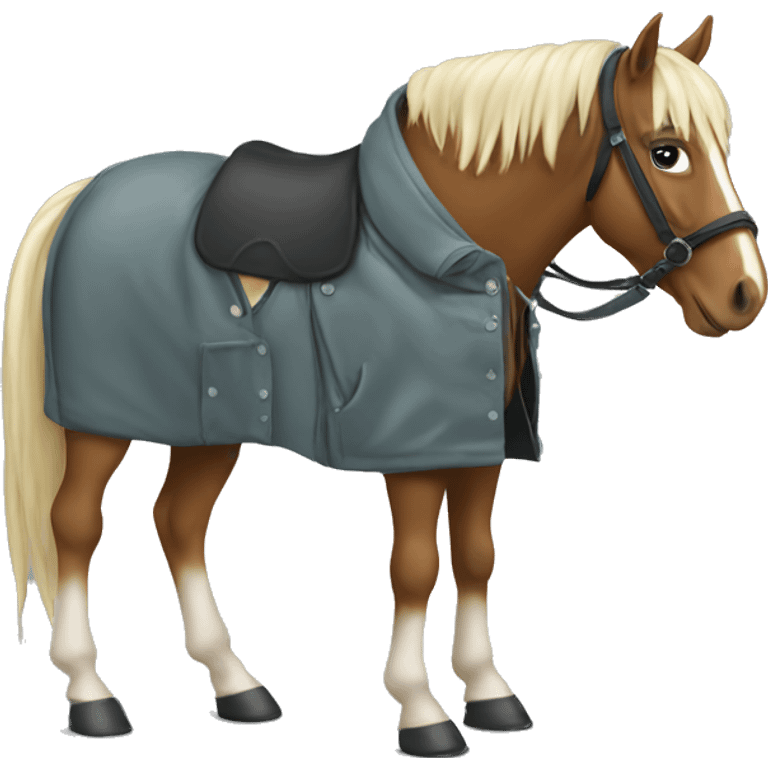 horse in the jacket  emoji