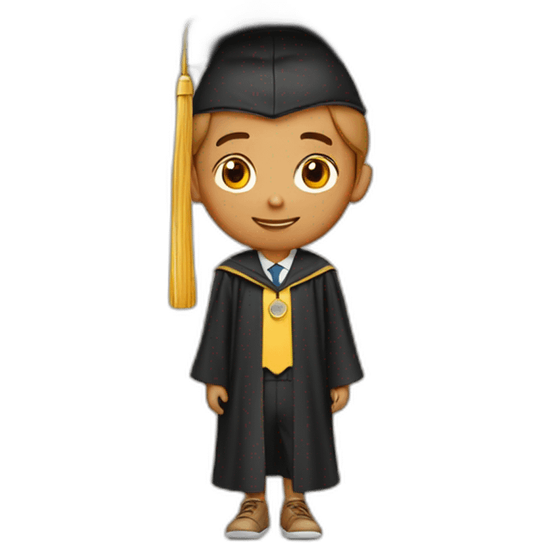 tan boy in graduation emoji