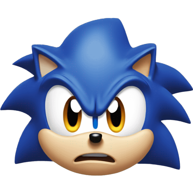 Sonic the Hedgehog angry face  emoji