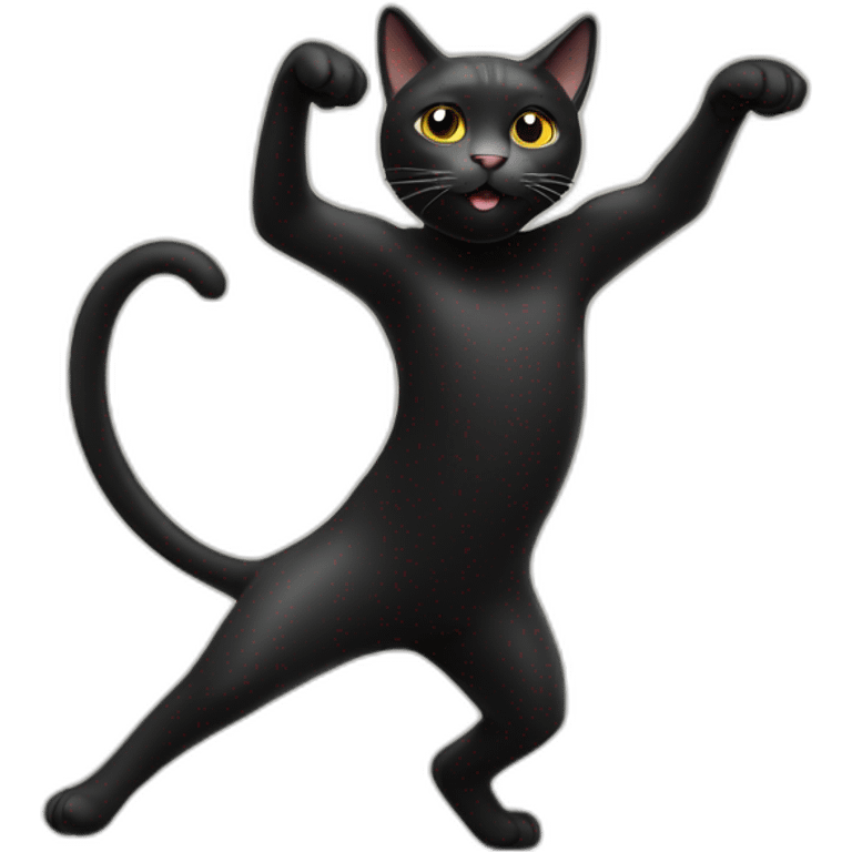 black dancing cat emoji