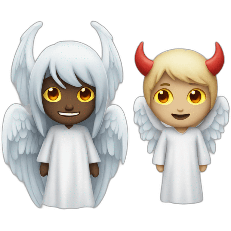 Demon and angel  emoji