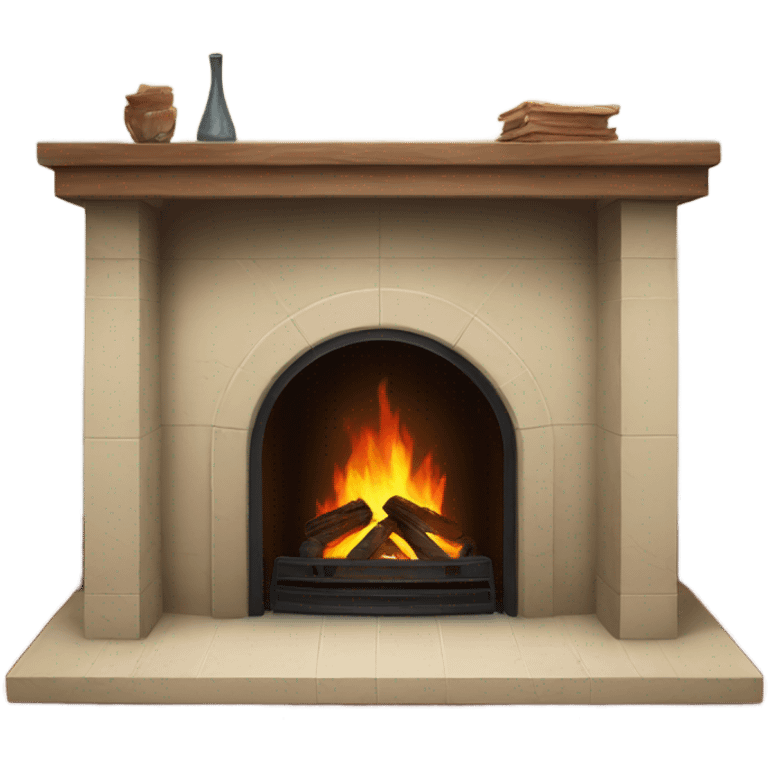 Realistic fireplace  emoji