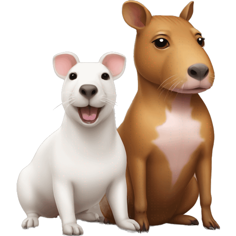 capybara and bull terrier  emoji