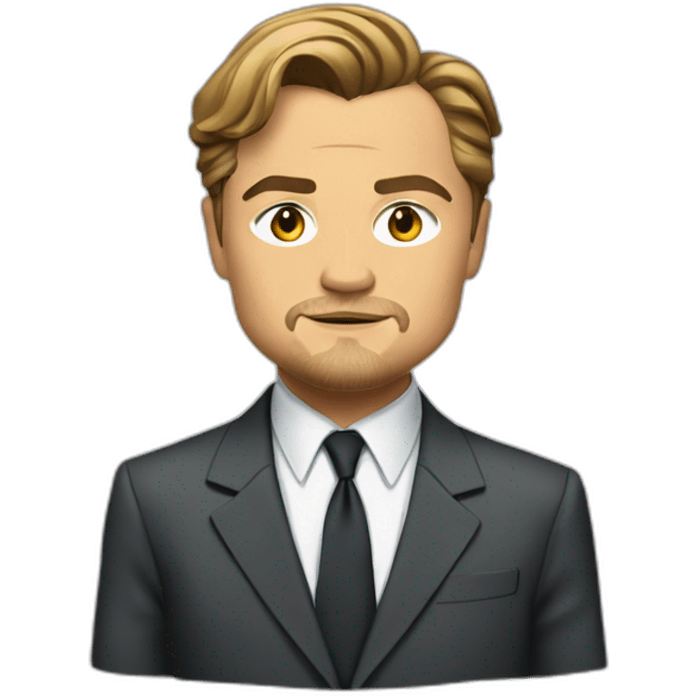 leonardo dicaprio cartoon wearing suit emoji