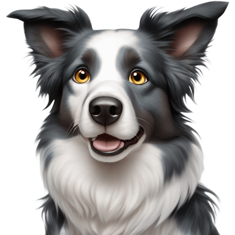 Border collie bleu merle yeux verront emoji