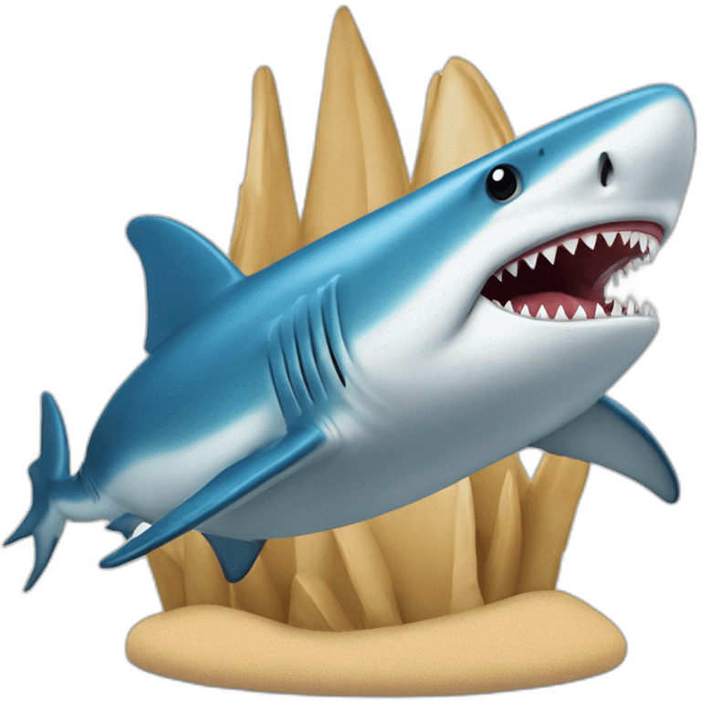 Un requins sur un requin emoji