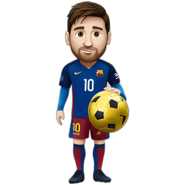 messi with ballon dor emoji