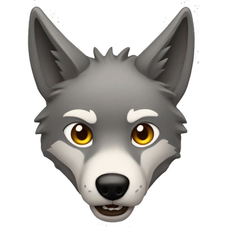 A gray fured wolf badges for YouTube emoji