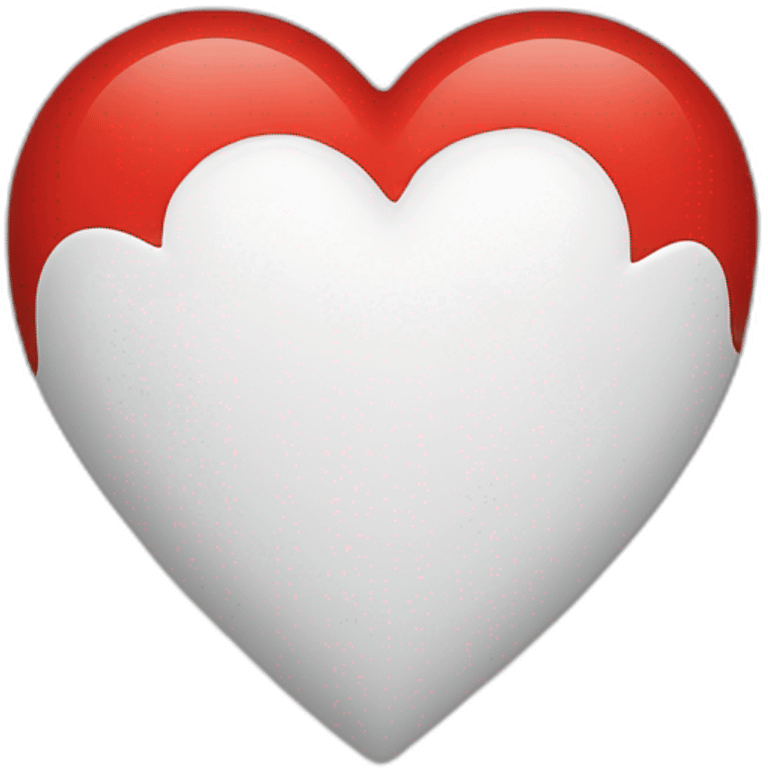 Coeur blanc et Coeur rouge emoji