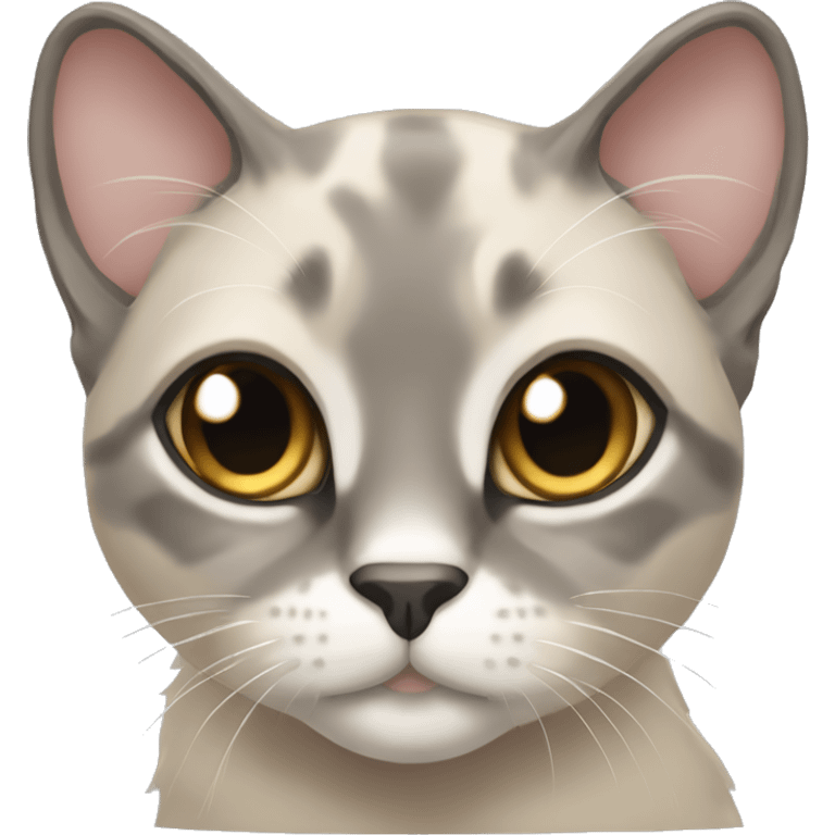 Gray-beige lop-eared cat emoji