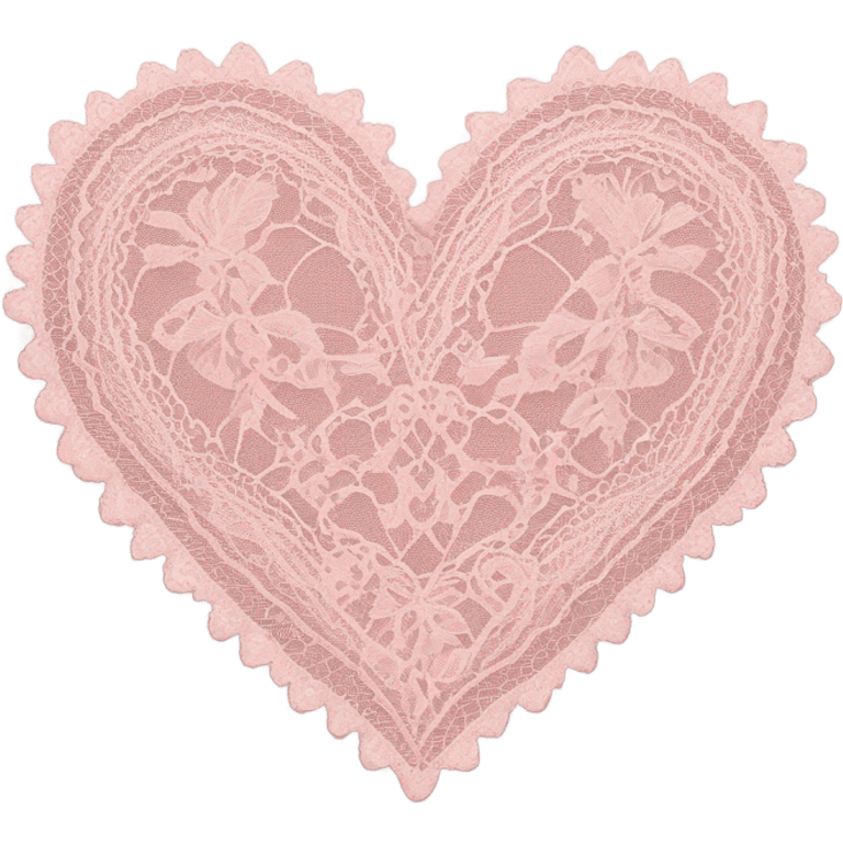 valentine’s day pink lace heart emoji