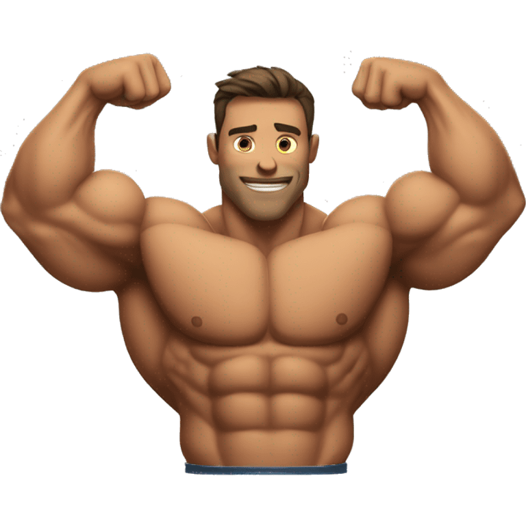 muscular flexing man emoji