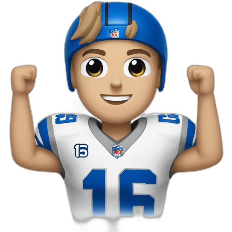 Jared Goff Detroit Lions football player number 16 emoji