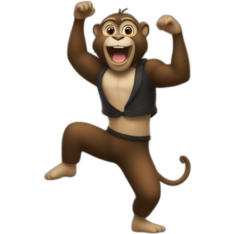 genre un singe qui danse le logobi emoji