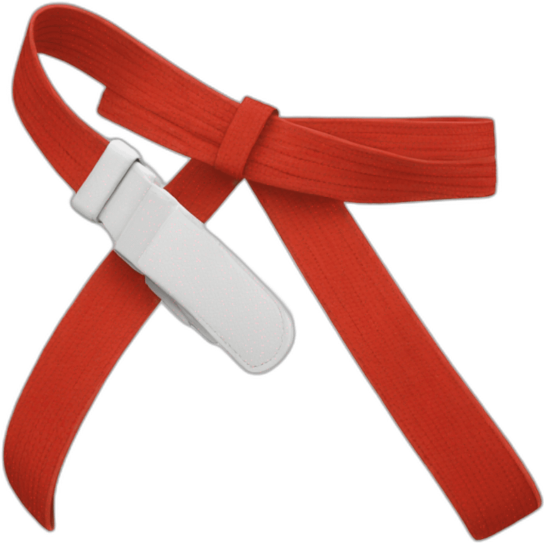 red belt with white accents emoji