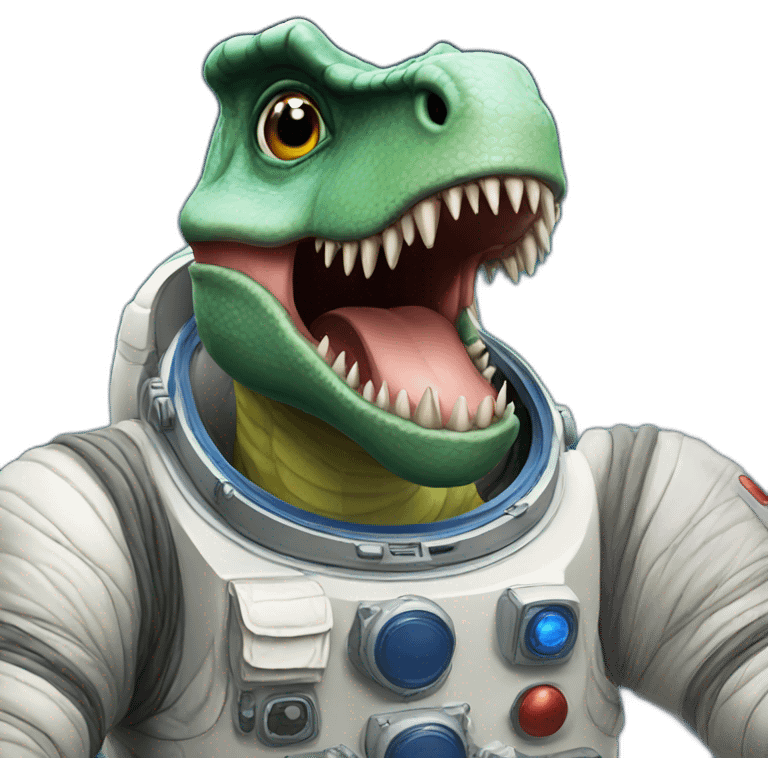 astronaut dinosaur emoji