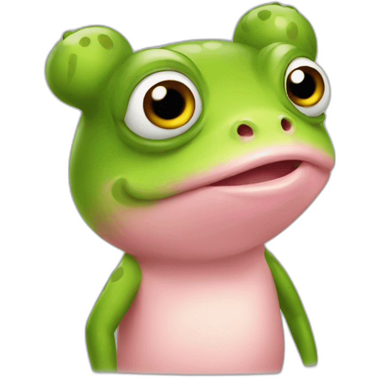 Frog mixed with pig emoji