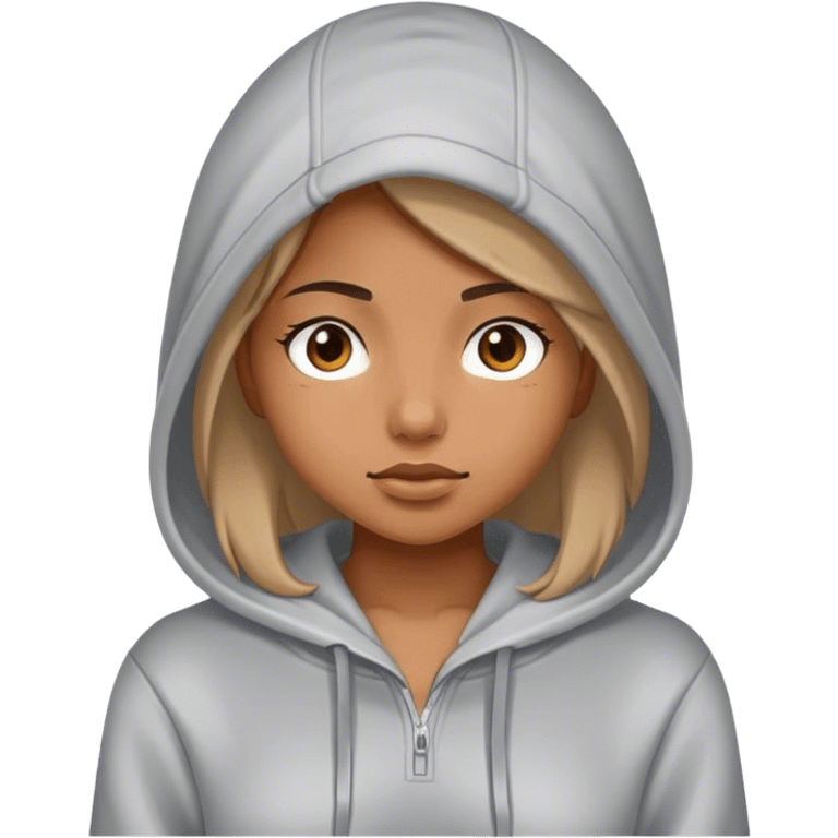 Girl wearing hoodie emoji