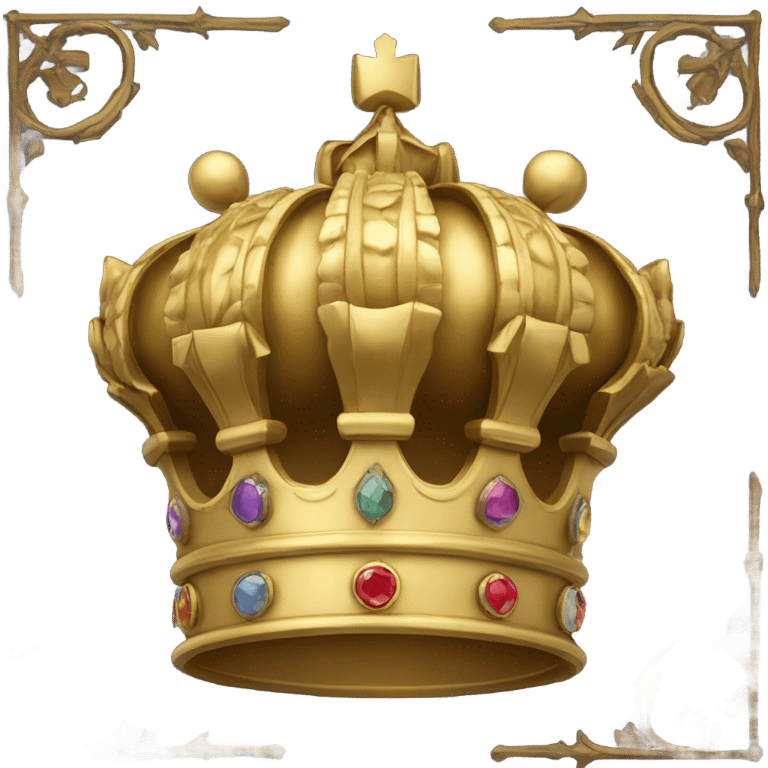 a golden crown in an octagon emoji