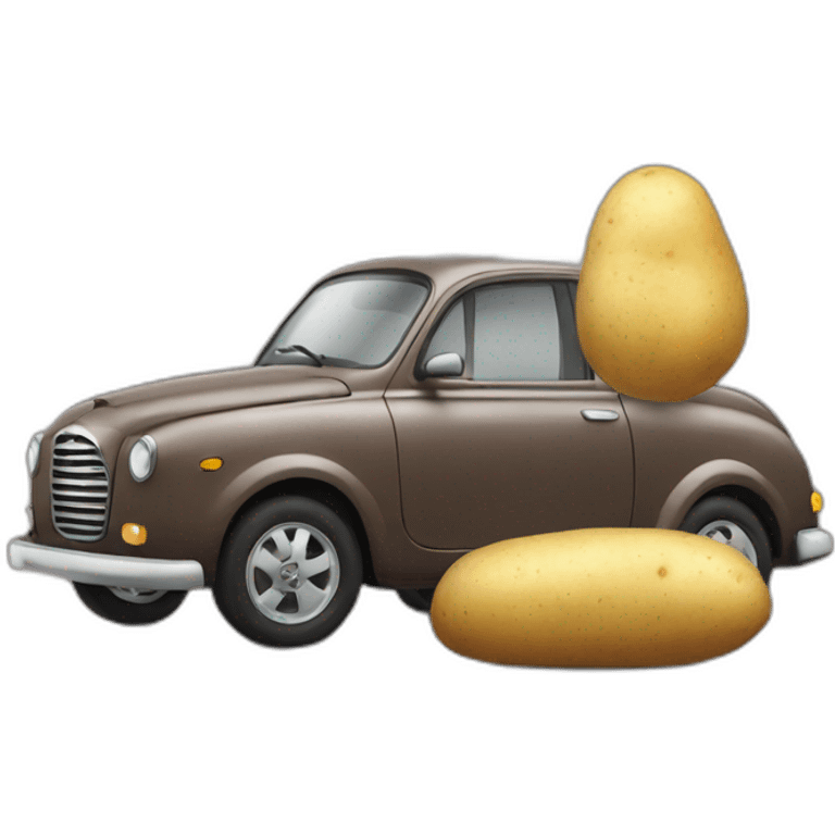 car with potato emoji